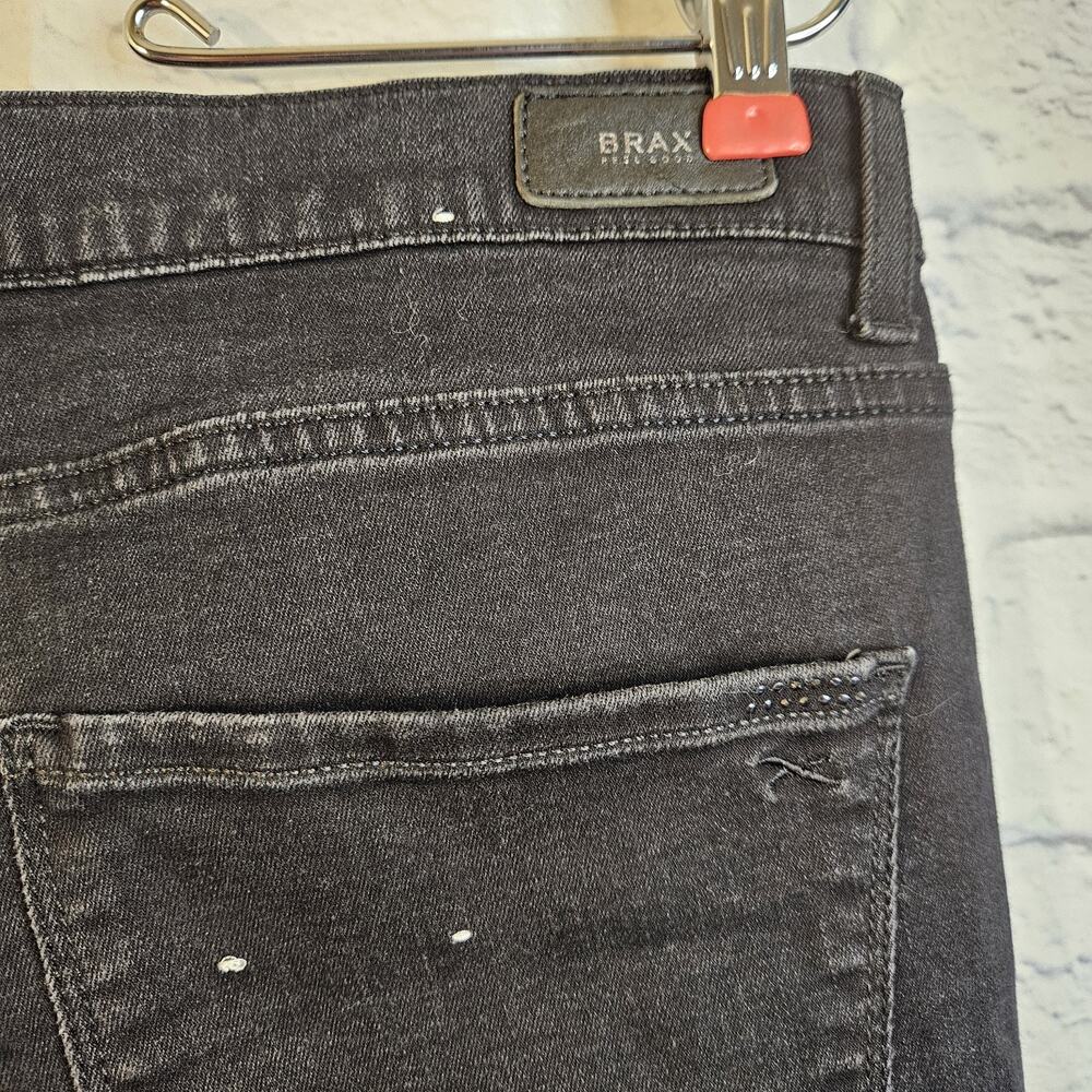 BRAX Feel Good Womens Style Mary Jeans Black Slim Fit Blue Planet 34x32 - Picture 6 of 8